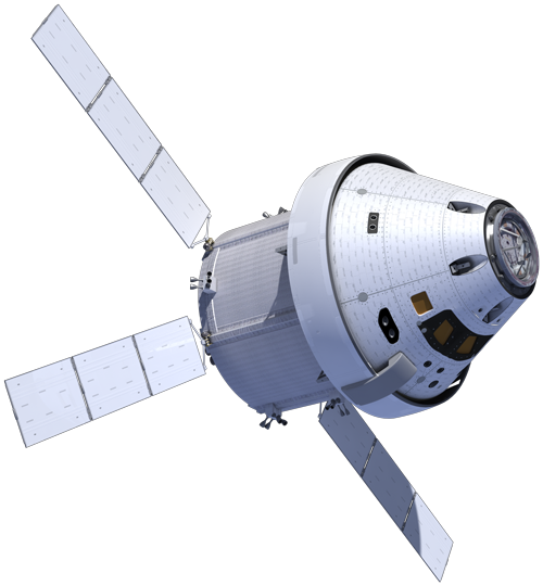 An orion space capsule